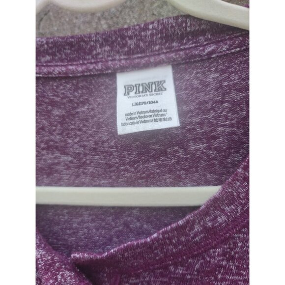 PINK Women's Juniors Long Sleeve Purple Top Size Large - Picture 2 of 3
